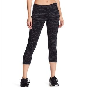 Zella by Nordstrom Crop Leggings w/ Mesh Paneling